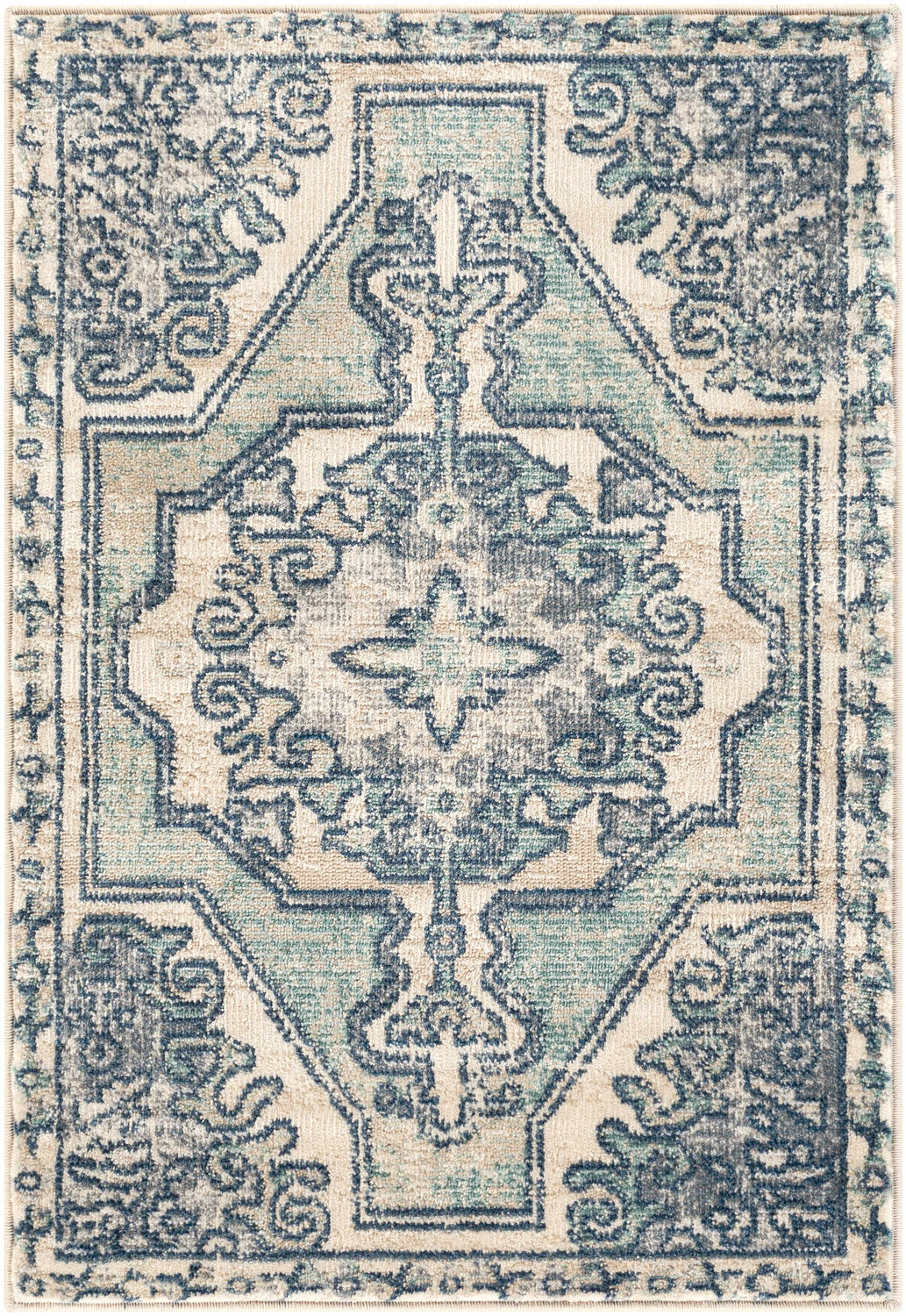Kenmare Blue Medallion Rug - Clearance