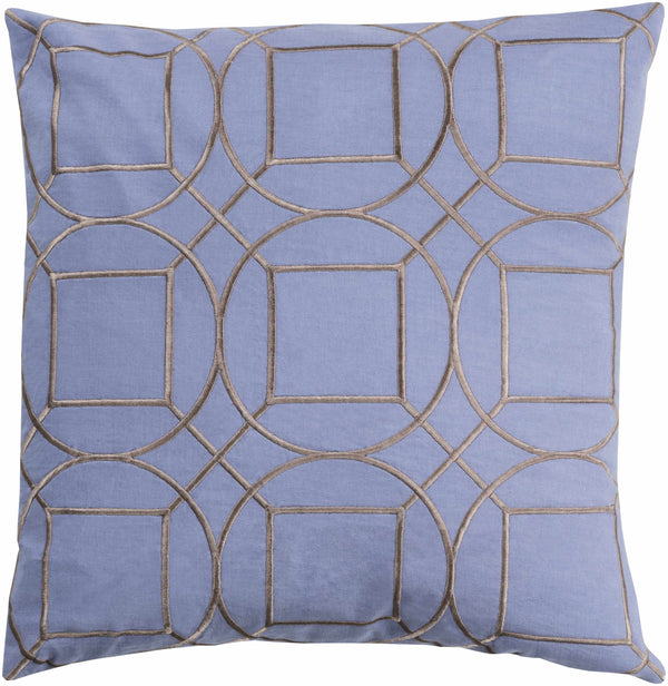 Keresley Blue Geometric Pattern Throw Pillow - Clearance