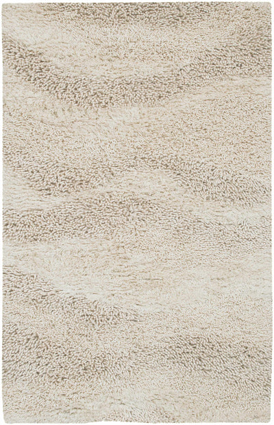 Kettering Solid Cream Wool Shag Rug