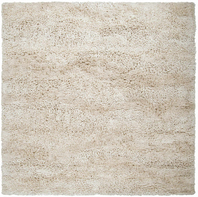 Kettering Solid Cream Wool Shag Rug