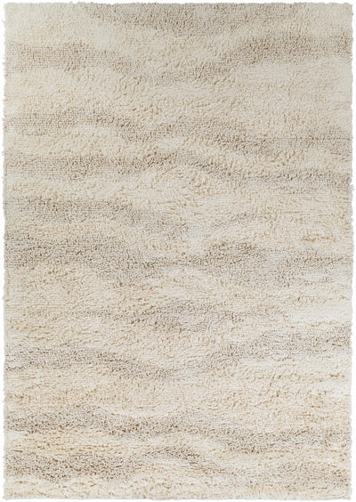 Kettering Solid Cream Wool Shag Rug