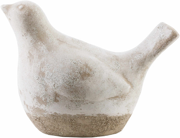 Albuccione Beige Rustic Bird Figurine Decor