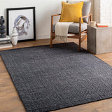 Yong Hand Loomed Charcoal Indoor & Outdoor Rug - Clearance