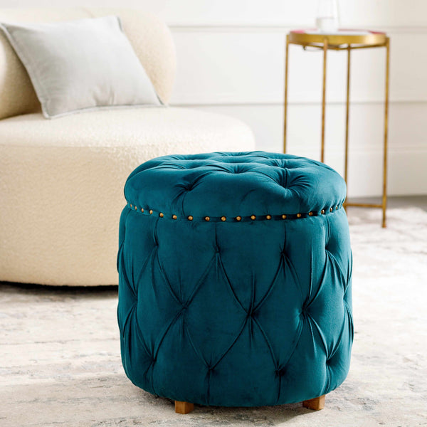 Katuli Teal Ottoman Pouf - Clearance