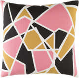 Kilmaurs Pink&Black Geometric Burst Throw Pillow - Clearance