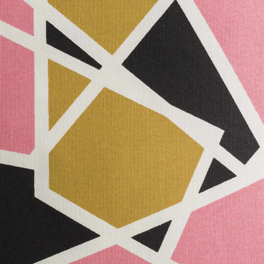 Kilmaurs Pink&Black Geometric Burst Throw Pillow - Clearance