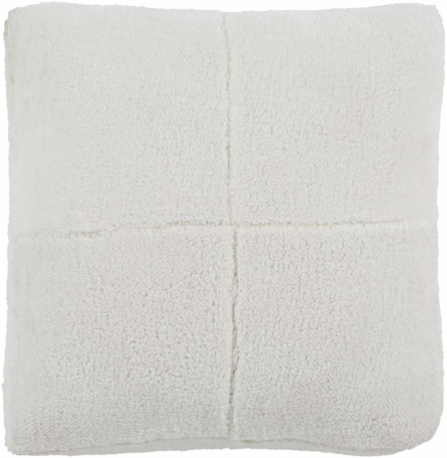 Kilrush White Plush Floor Pillow - Clearance