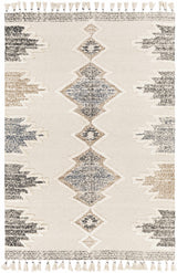 Kingborough Cream/Brown Cotton Area Rug - Clearance