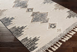 Kingborough Cream/Brown Cotton Area Rug - Clearance