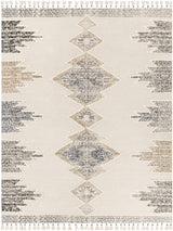 Kingborough Cream/Brown Cotton Area Rug - Clearance