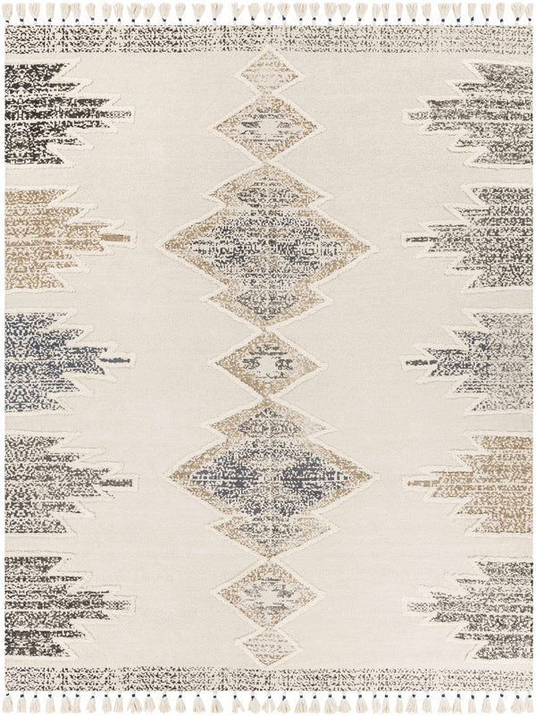 Kingborough Cream/Brown Cotton Area Rug - Clearance