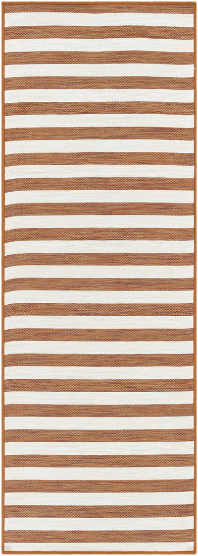 Bongaree Orange Striped Outdoor Carpet - Clearance