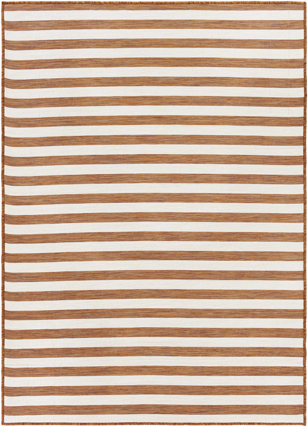 Bongaree Orange Striped Outdoor Carpet - Clearance