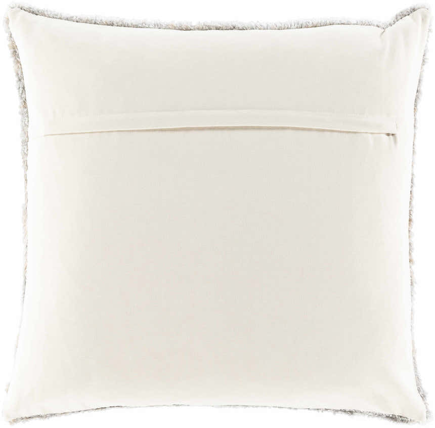 Kinnear Plush Gray&Beige Throw Pillow - Clearance