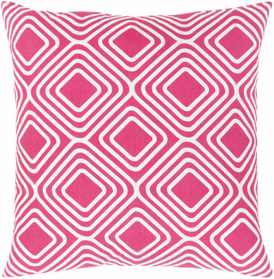 Kinross Pink Geometric Square Throw Pillow - Clearance