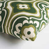Kinvere Olive Geometric Pattern Pillow - Clearance