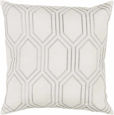 Kirkville Hexagon Patterned White Accent Pillow - Clearance