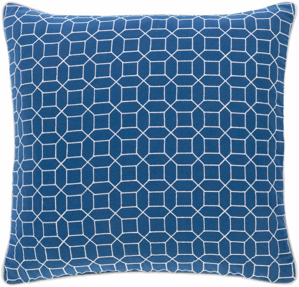 Kisumu Blue Geometric Pattern Accent Pillow - Clearance