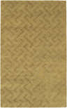 Close-up of the hand-knotted Kittery Area Carpet. Camel and light beige geometric pattern on 100% wool. Contemporary style. Design-Rectangle-58