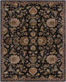 Close-up of the Kittredge Floral Black Wool Rug, showcasing its intricate floral pattern and rich colors. Design-Rectangle-7696