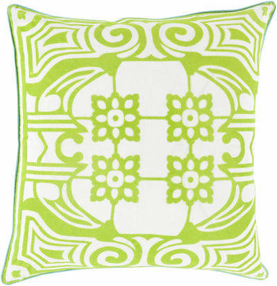 Kellerberrin Green Floral Geometric Pillow - Clearance