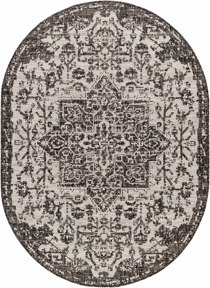 Charcoal Kilmacolm Indoor & Outdoor Area Rug - Clearance