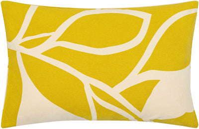 Kalang Yellow Leaf Abstract Accent Pillow - Clearance