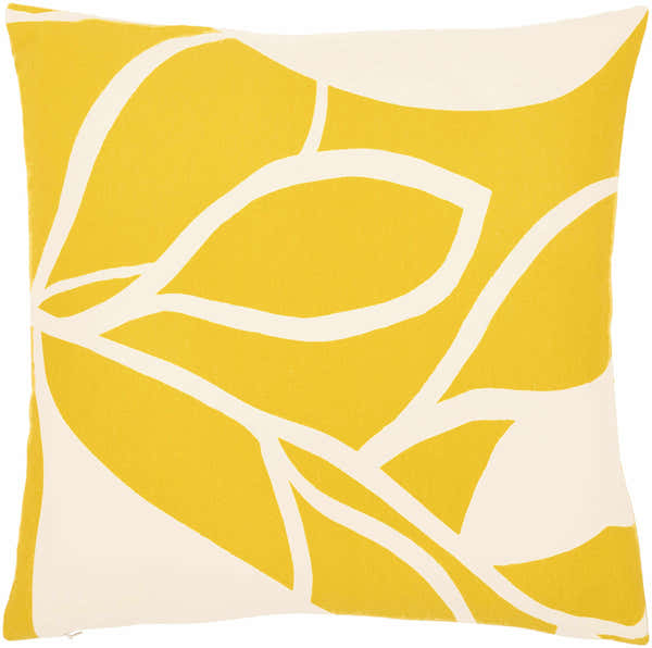 Kalang Yellow Leaf Abstract Accent Pillow - Clearance