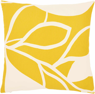 Kalang Yellow Leaf Abstract Accent Pillow - Clearance