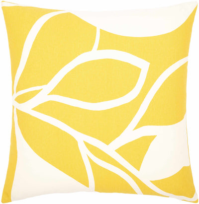 Kalang Yellow Leaf Abstract Accent Pillow - Clearance