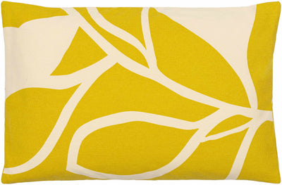 Kalang Yellow Leaf Abstract Accent Pillow - Clearance