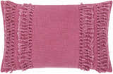 Kiamba Mauve Textured Fringe Throw Pillow - Clearance