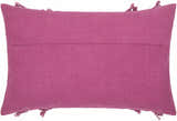 Kiamba Mauve Textured Fringe Throw Pillow - Clearance