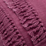 Kiamba Mauve Textured Fringe Throw Pillow - Clearance