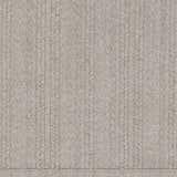 Close-up of the Kempston Gray Rug, a hand woven rug with vertical braided stripes and a textured medium gray weave. Swatch