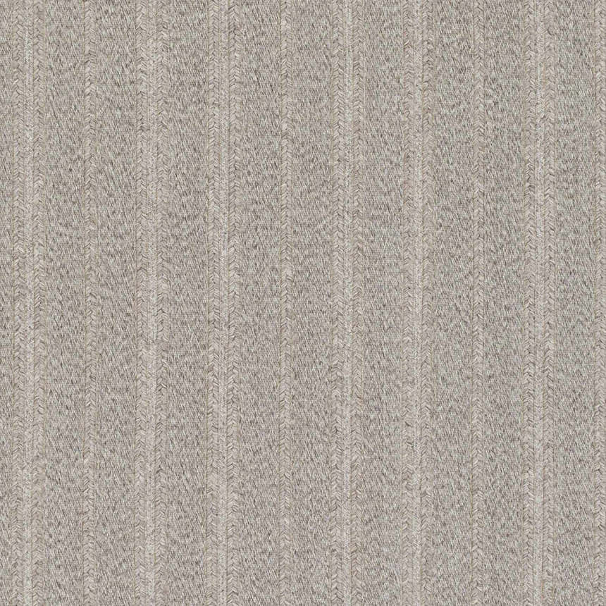 Close-up of the Kempston Gray Rug showing a hand woven texture with vertical stripes and a subtle herringbone pattern. Swatch