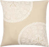 Kinango Beige Embroidered Accent Pillow - Clearance