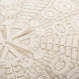 Kinango Beige Embroidered Accent Pillow - Clearance
