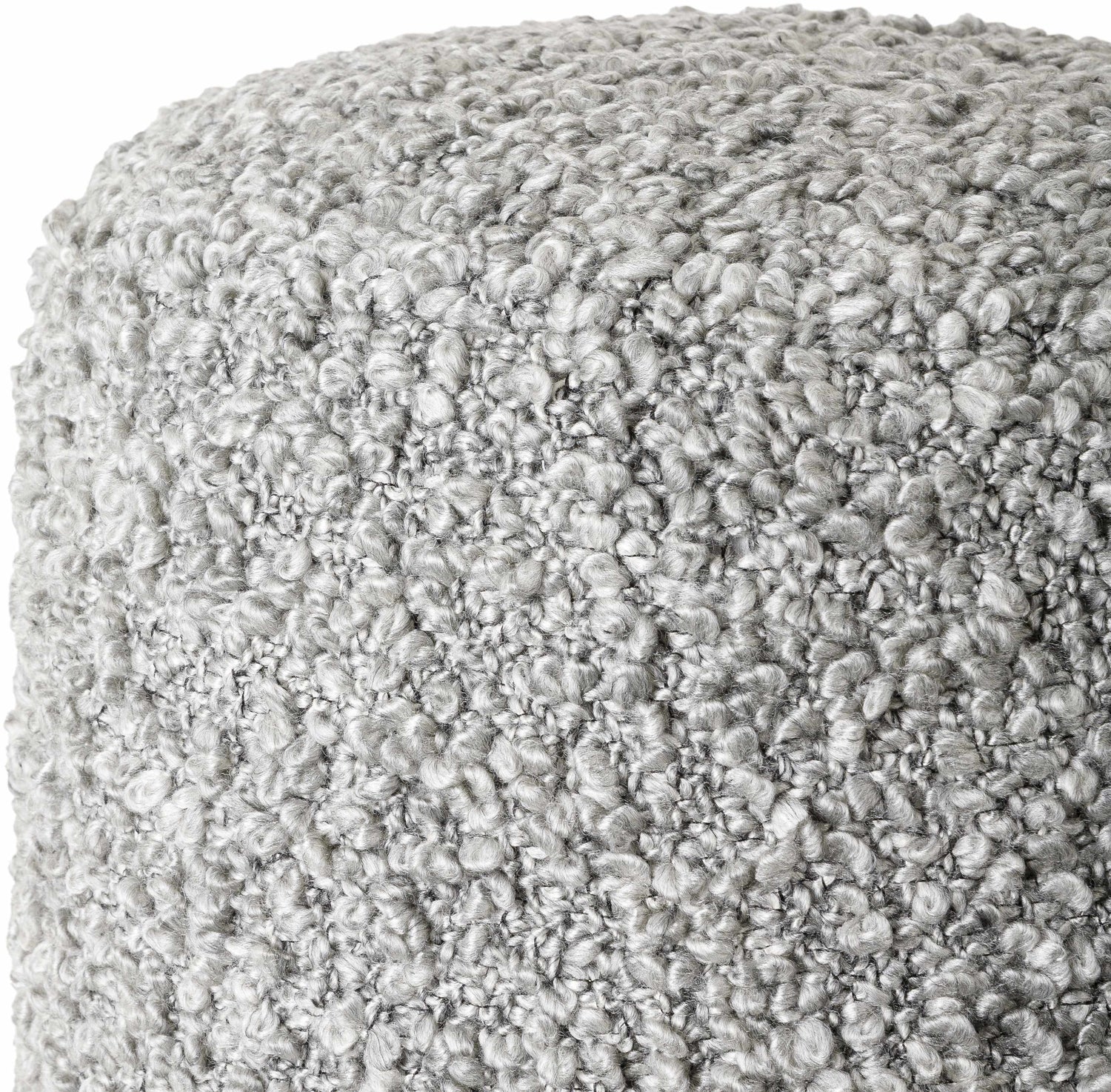 Kamarpukur Knitted Gray Ottoman Pouf
