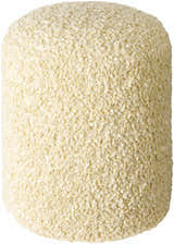 Kamarpukur Ivory Knitted Gray Cotton Pouf