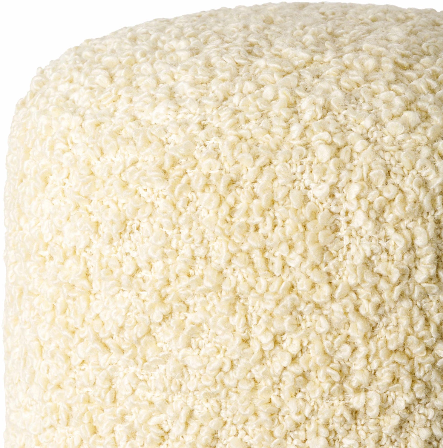 Kamarpukur Ivory Knitted Gray Cotton Pouf