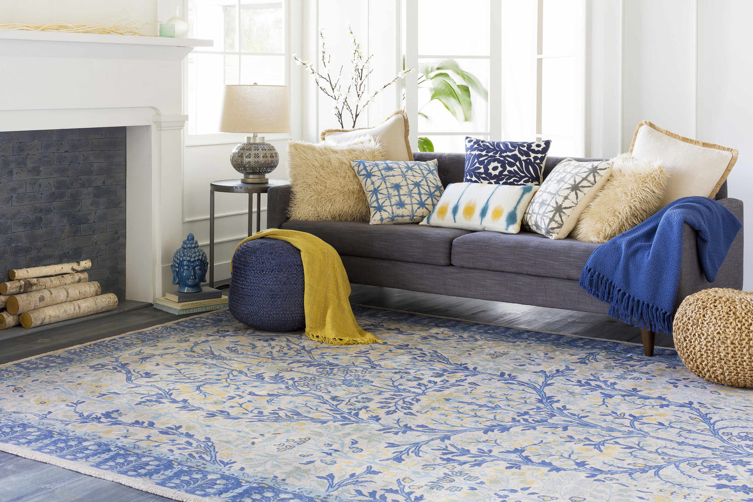 Pervomayka Navy Throw Blanket