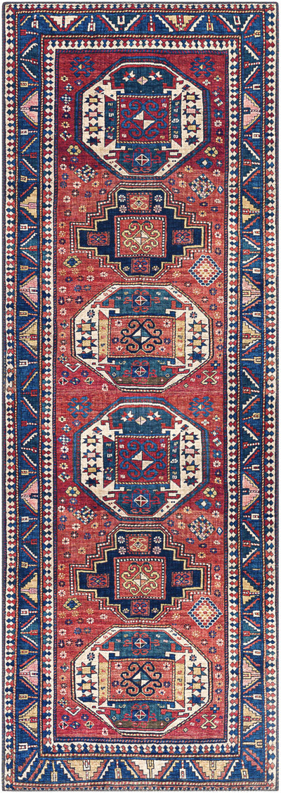 Kodiak Red&Blue Oriental Area Rug