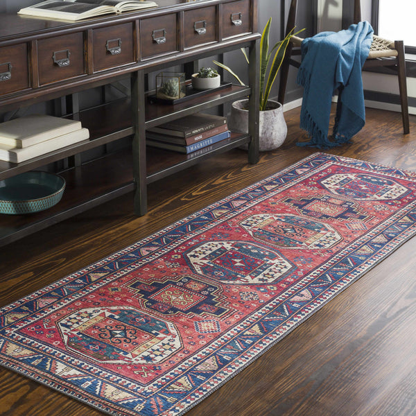 Kodiak Red&Blue Oriental Area Rug