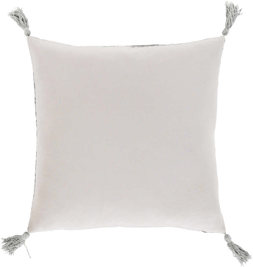 Koorda Gray Woven Tassel Mosaic Throw Pillow - Clearance