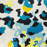 Korgan Blue Yellow Leopard Print Throw Pillow - Clearance