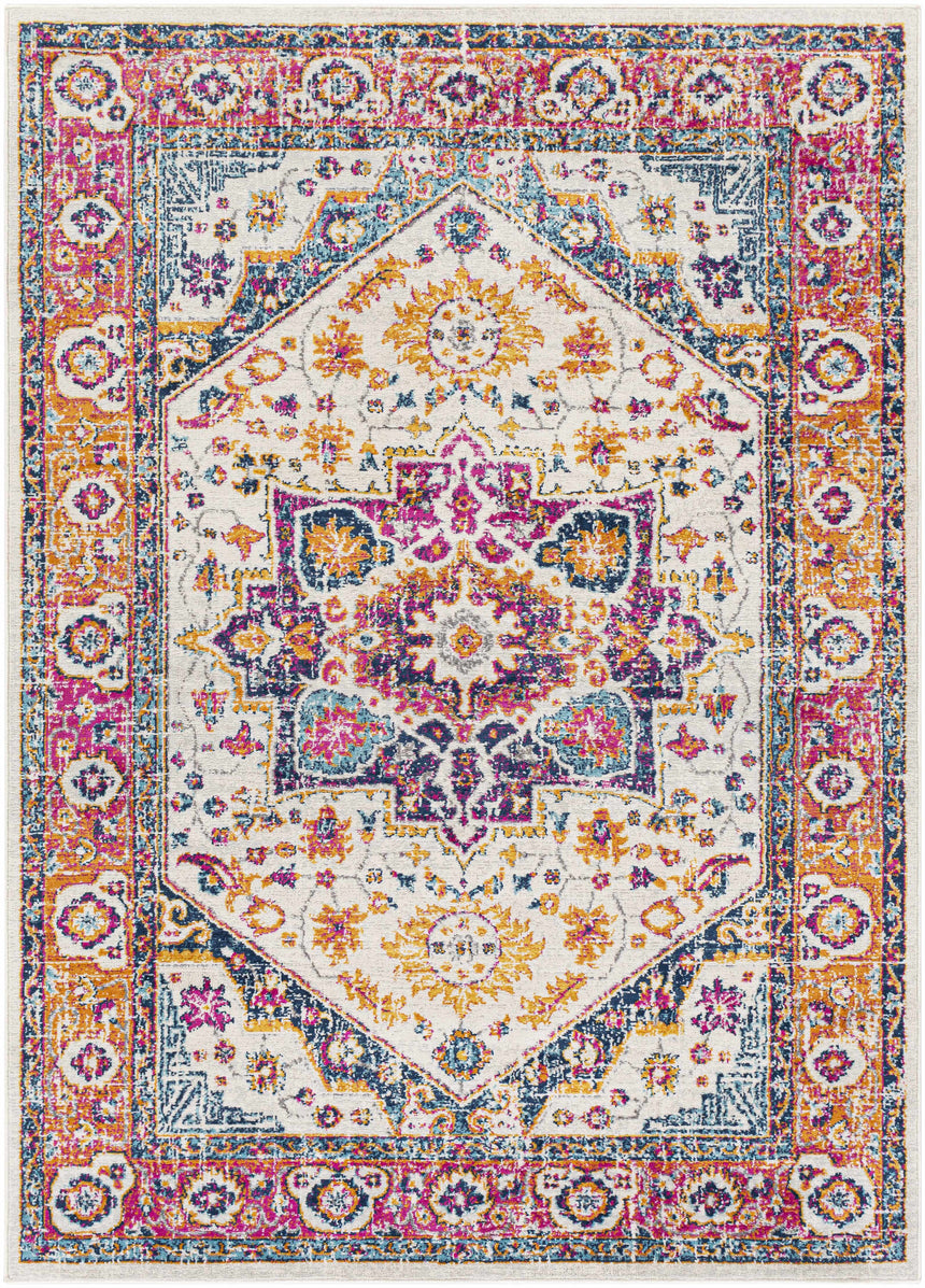 Kotlik Magenta & Cream Area Rug - Clearance
