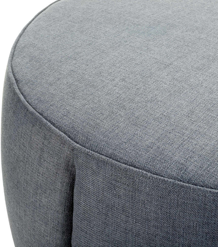 Kishanpur Gray Ottoman - Clearance