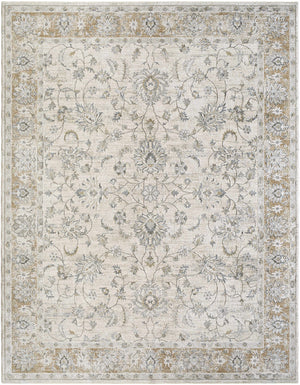 Kerem Cream Damask Area Rug