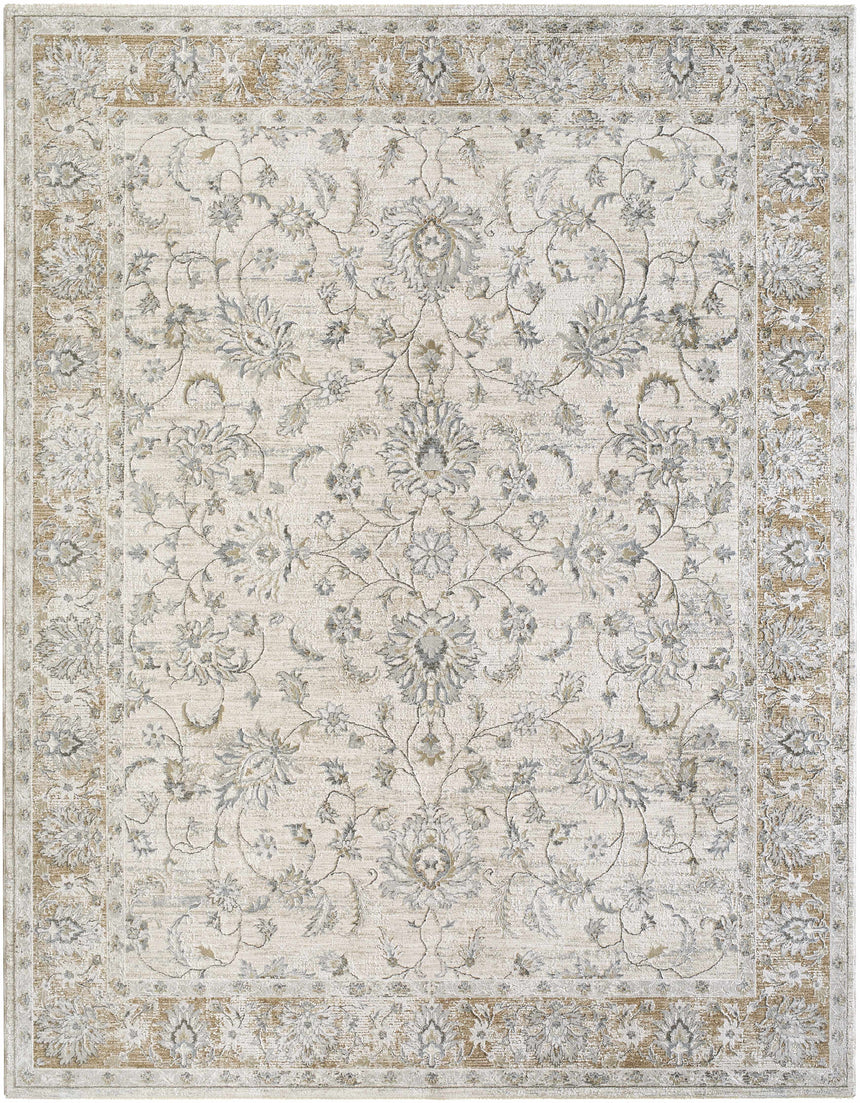 Kerem Cream Damask Rug